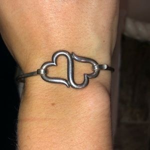 Silver James Avery Heart Bracelet